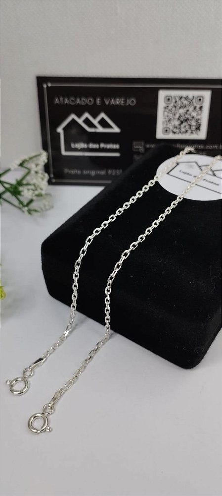 *Pulseira Cadeado 19cm ou 20cm x 0,2mm em Prata 925*