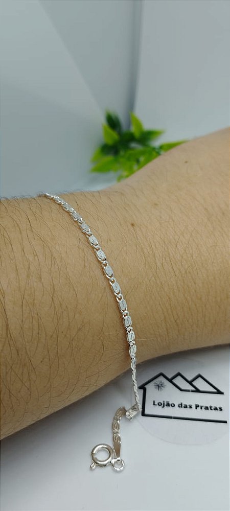 *Pulseira Caracol 19cm x 3,00 em prata 925*