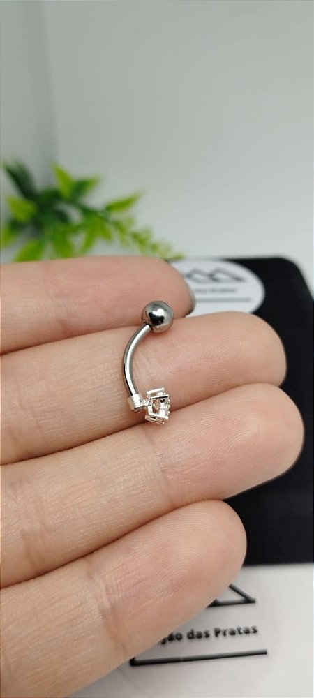 *Piercing Furo Flor em prata 925*