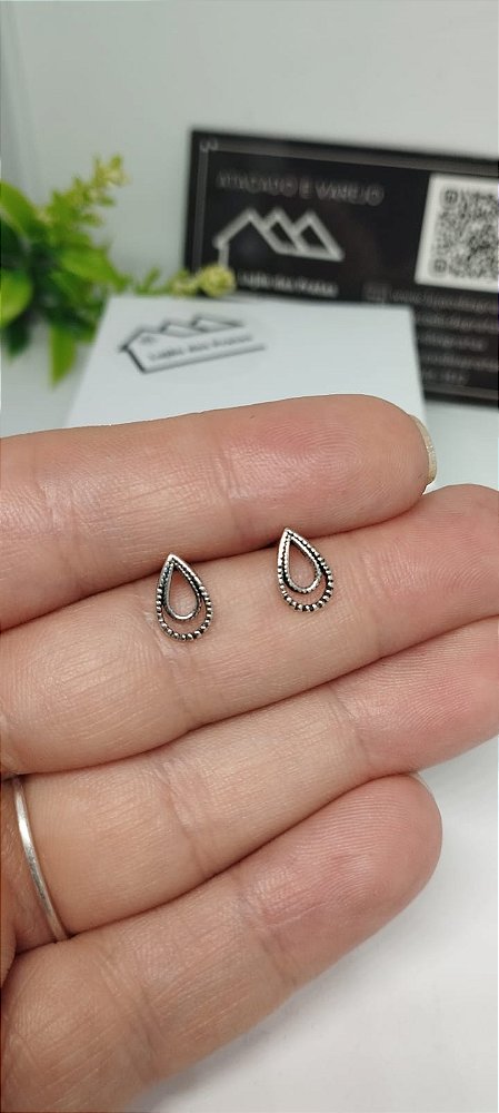*Brinco Gota Dupla em prata 925*