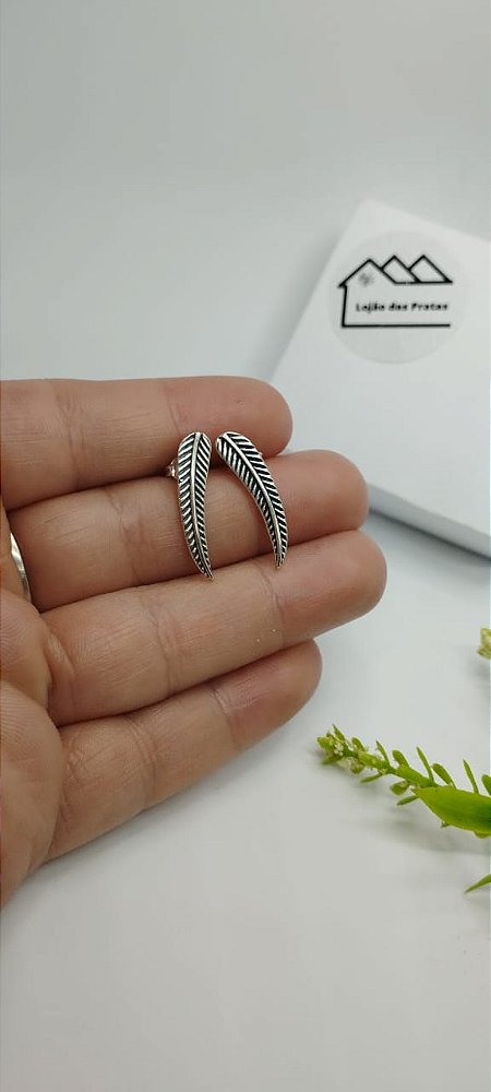 *Brinco ear cuff Folha em prata 925*