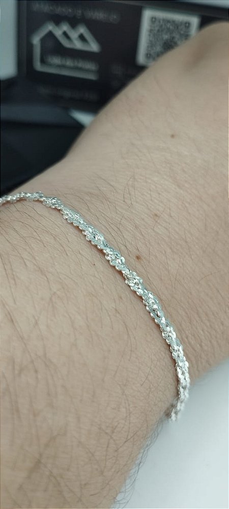 Pulseira Transanda Serpentina em prata 925