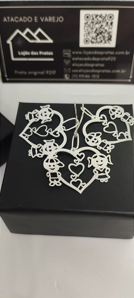 *Pingente filhos em prata 925*