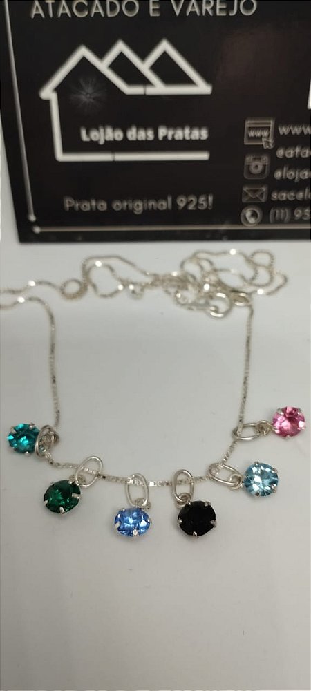 *Corrente Veneziana com Ponto de Luz 40cm ou 45cm em prata 925*