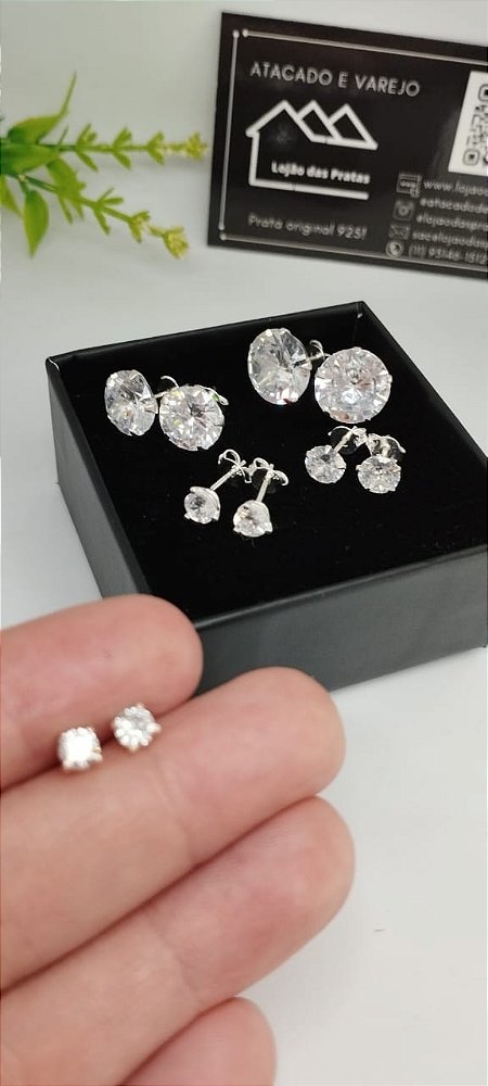 *Brinco Ponto de Luz em prata 925*