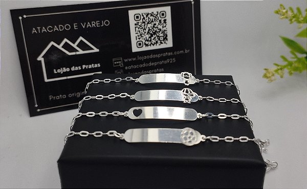 Pulseiras Infantis 15cm em Prata 925