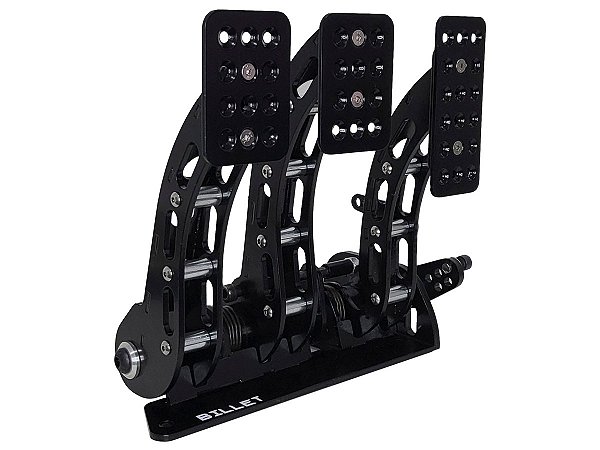 Conjunto de pedaleira tripla - preta