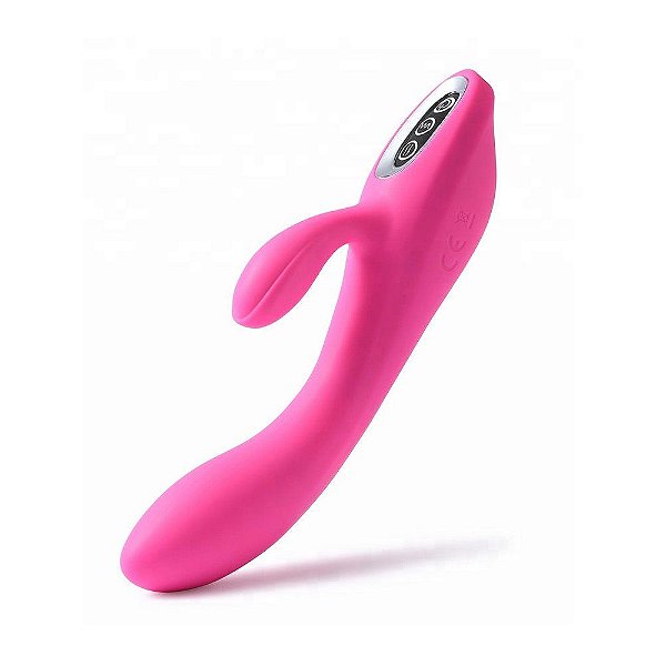 Vibrador Ponto G Luxo Com Estimulador de Clitóris Em Silicone Macio