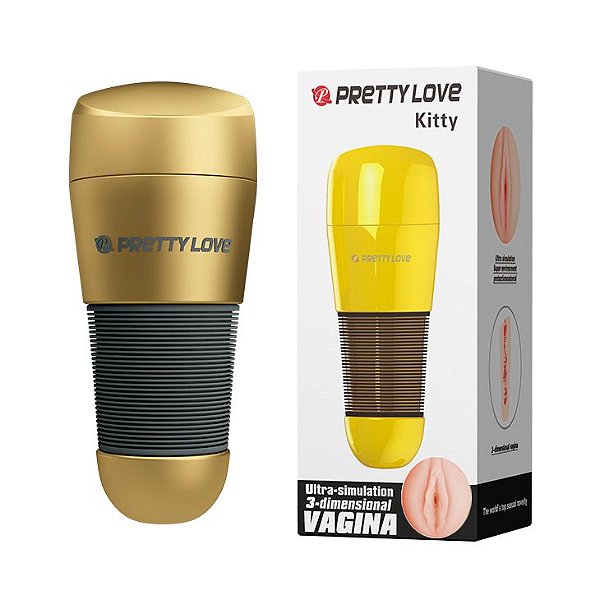 Masturbador Masculino Discreto Formato de Vagina Cyberskin Pretty Love Kitty