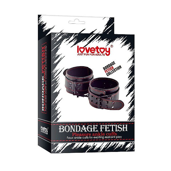 Tornozeleiras Com Corrente e Fivelas Bondage Fetish Lovetoy