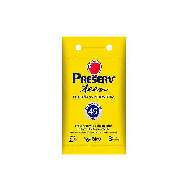 Preservativo Pequeno Preserv Teen 3 Unidades