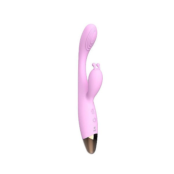 Vibrador Ponto G Com Estimulador de Clitóris  e Aquecimento