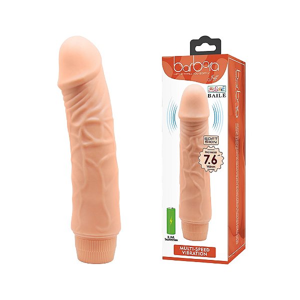 Prótese Realística com Vibração Multivelocidade Jeff À Pilha