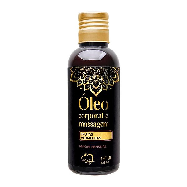 Óleo Corporal e Massagem Frutas Vermelhas Sensual Love 120ml