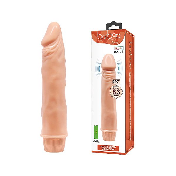 Prótese Realística 21 Centímetros Dwarf Com Vibração à Pilha Baile