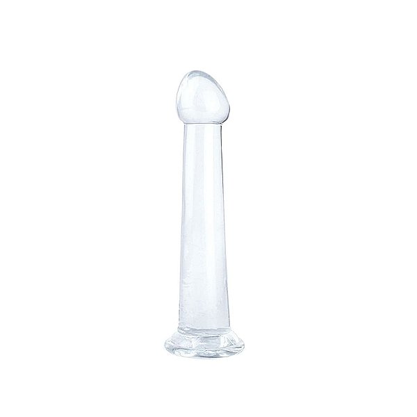 Plug Anal Flexível Em Silicone Transparente Com Ventosa
