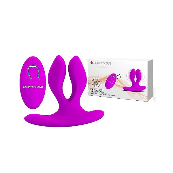 Vibrador Recarregável Magic Fingers Com Controle Remoto 12 Modos de Vibração