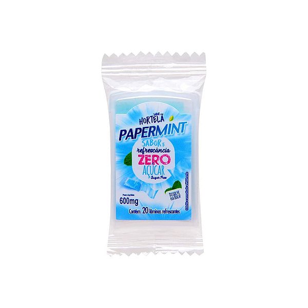 Lâminas Refrescantes Papermint Zero Açúcar Sabor Hortelã