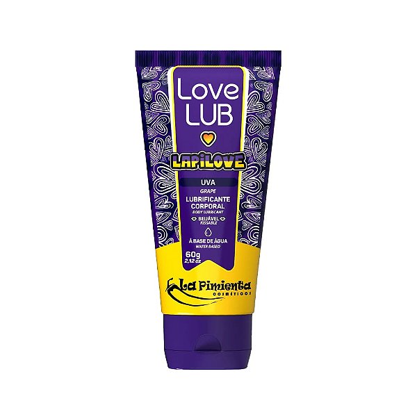 Lubrificante Comestível Lapilove Sabor Uva La Pimienta 60g