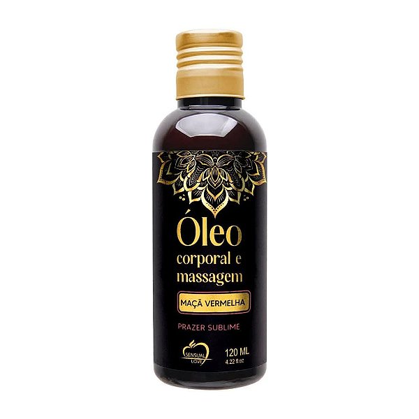 Óleo Corporal e Massagem Maçã Vermelha Sensual Love 120ml