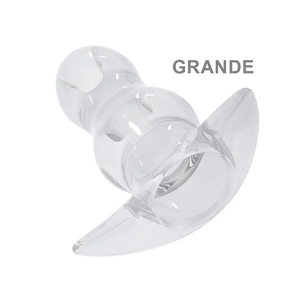 Plug Anal Grande Vazado Escalonado Macio