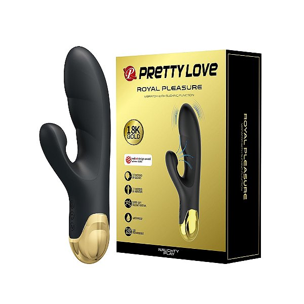 Vibrador de Luxo Banhado a Ouro 18k Pulsa e Vibra Naughty Play
