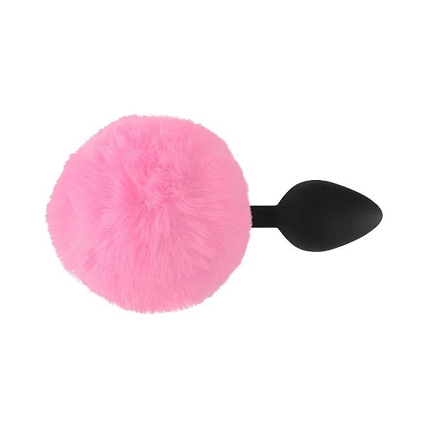 Plug Anal Médio Em Silicone Com Pompom Rabo de Coelho