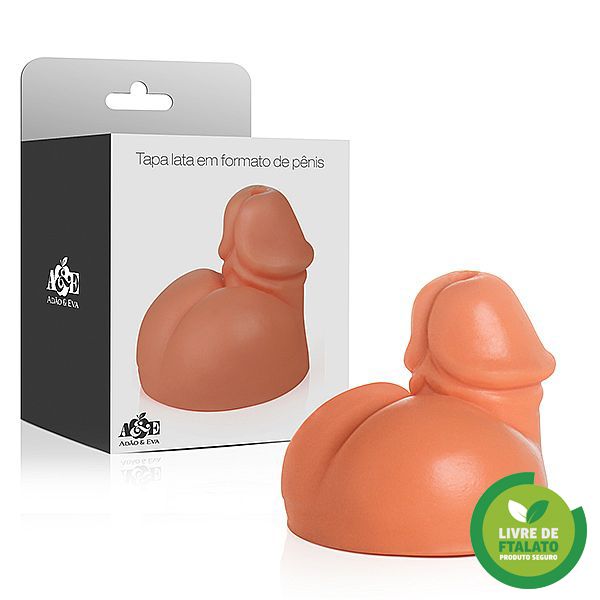 Tapa Lata Com Furo Em Formato de Pênis Adão & Eva