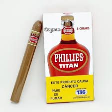 Charuto Titan Cognac  Caixa Com 5 Charutos