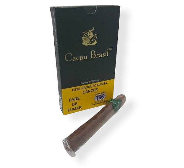 Charutos Cacau Brasil Tradicional - Caixa 5 Charutos