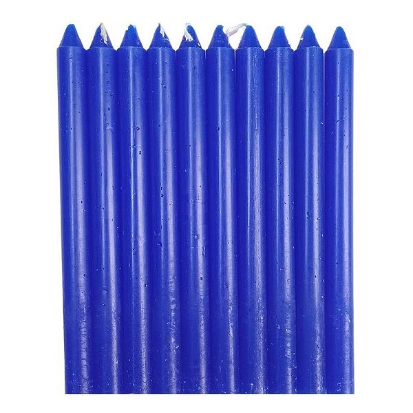 Vela Palito Azul Escuro 1kg Parafina 100% pura