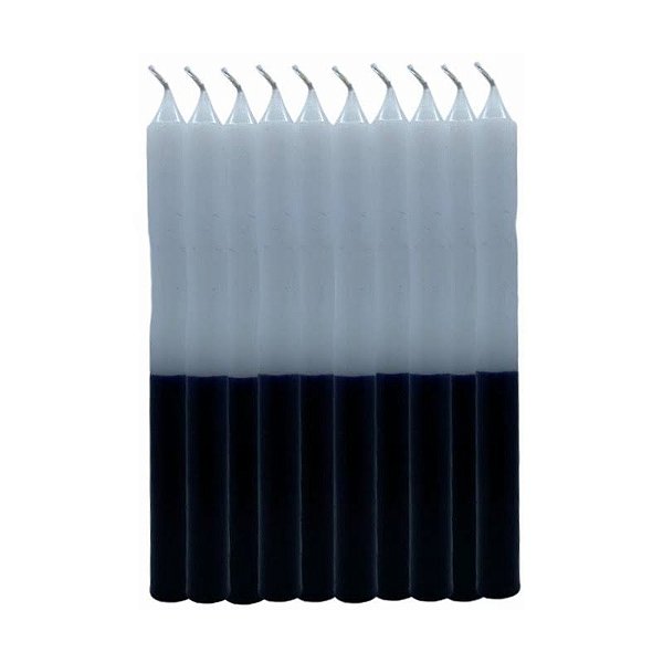 Vela Palito Preta e Branca 1kg Parafina 100% Pura