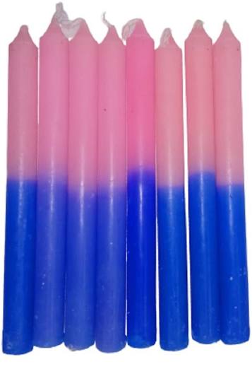 Vela Palito Azul e Rosa 1kg Parafina 100% Pura