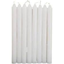 Vela Palito Branca Maço 8 Velas Parafina Pura
