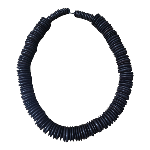 Colar de Disco de Coco Preto