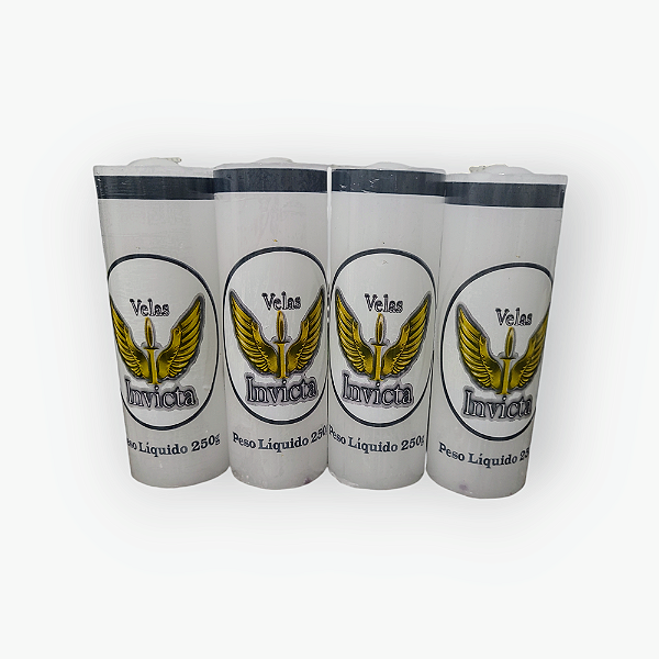 Velas 7 Dias Votiva Branca 250g Pacote 4 Velas Parafina Pura