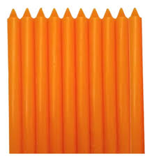Vela Palito Laranja 18cm 1kg Parafina 100% Pura