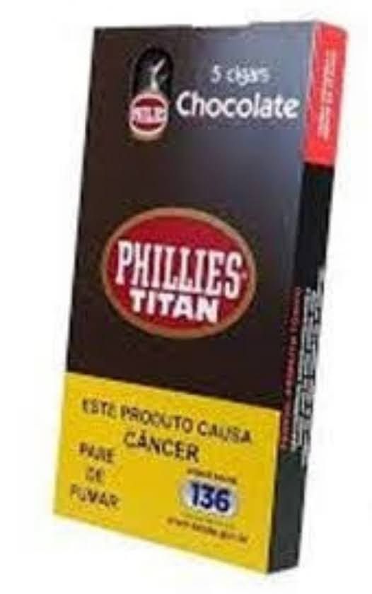 Charutos Titan Chocolate Caixa Com 5 Charutos