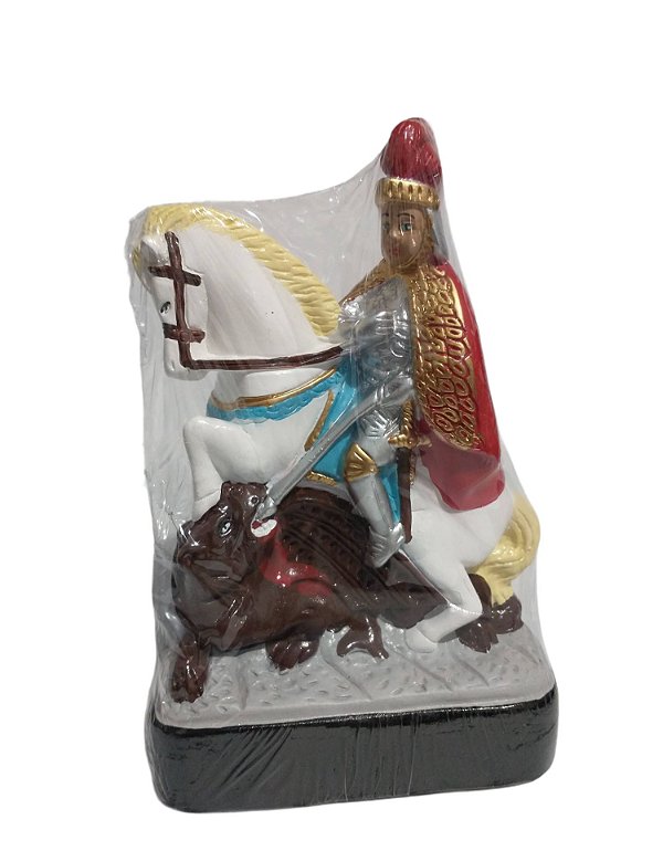 São Jorge Imagem Gesso 20cm