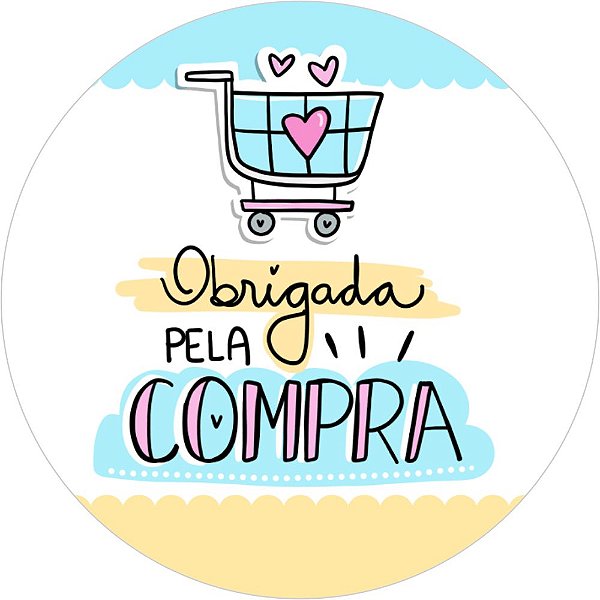 Etiqueta Adesiva OBRIGADA PELA COMPRA