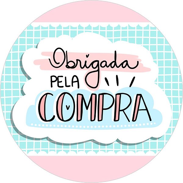 Etiqueta Adesiva OBRIGADA PELA COMPRA
