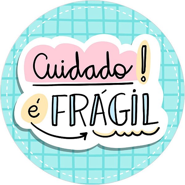 Etiqueta Adesiva CUIDADO É FRÁGIL
