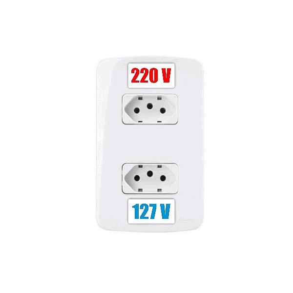 ETIQUETAS ADESIVA 127V 220V IDENTIFICAÇÃO VOLTAGEM TOMADA