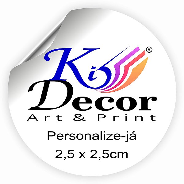 Etiqueta Personalizada Adesivo 2,5 x 2,5cm SUA LOGO