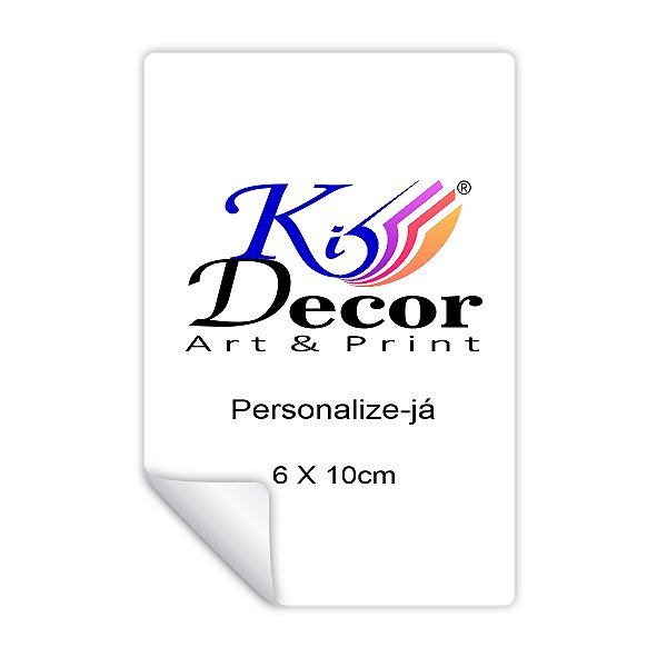 Rótulo Personalizado Adesivo 6 x 10,5cm SUA LOGO