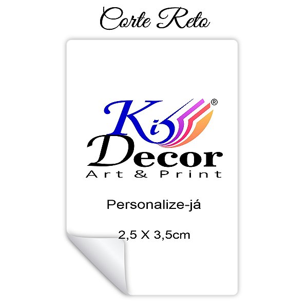 Rótulo Personalizado Adesivo 2,5 x 3,5cm SUA LOGO