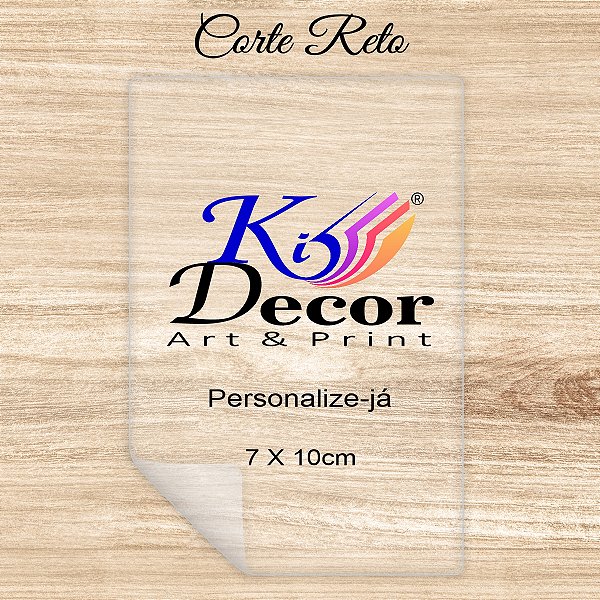 Rótulo Personalizado Adesivo TRANSPARENTE 7 x 10cm SUA LOGO