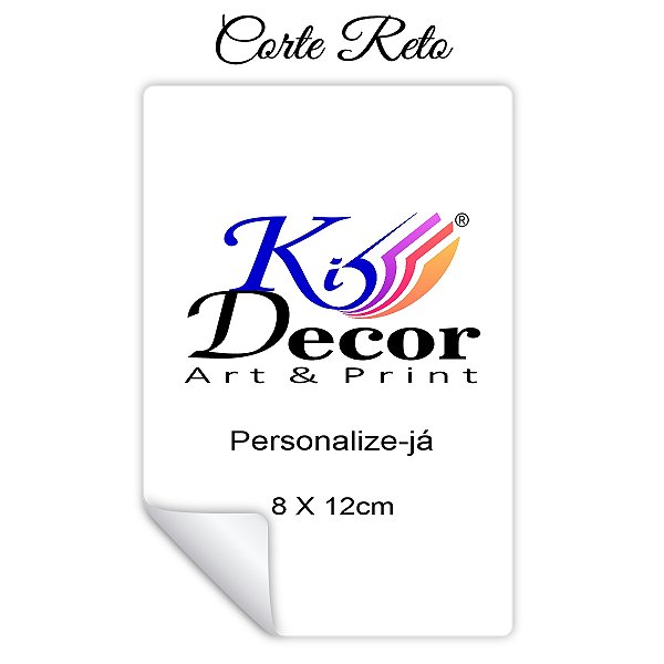 Rótulo Personalizado Adesivo 8 x 12cm SUA LOGO