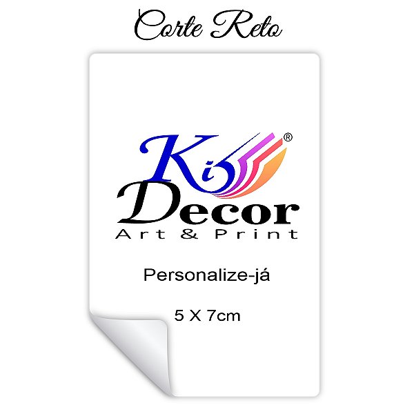 Rótulo Personalizado Adesivo 5 x 7cm SUA LOGO