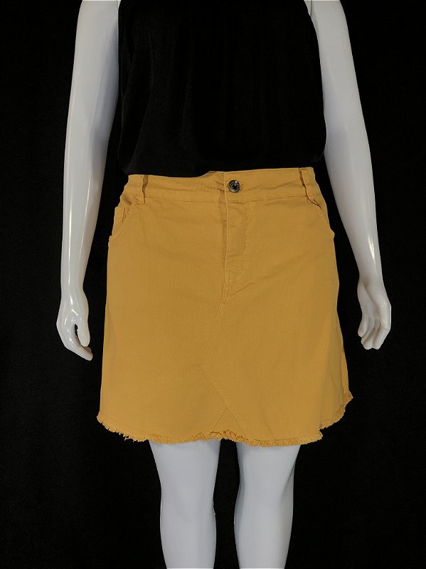 SHORTS SAIA YELLOW PLUS SIZE